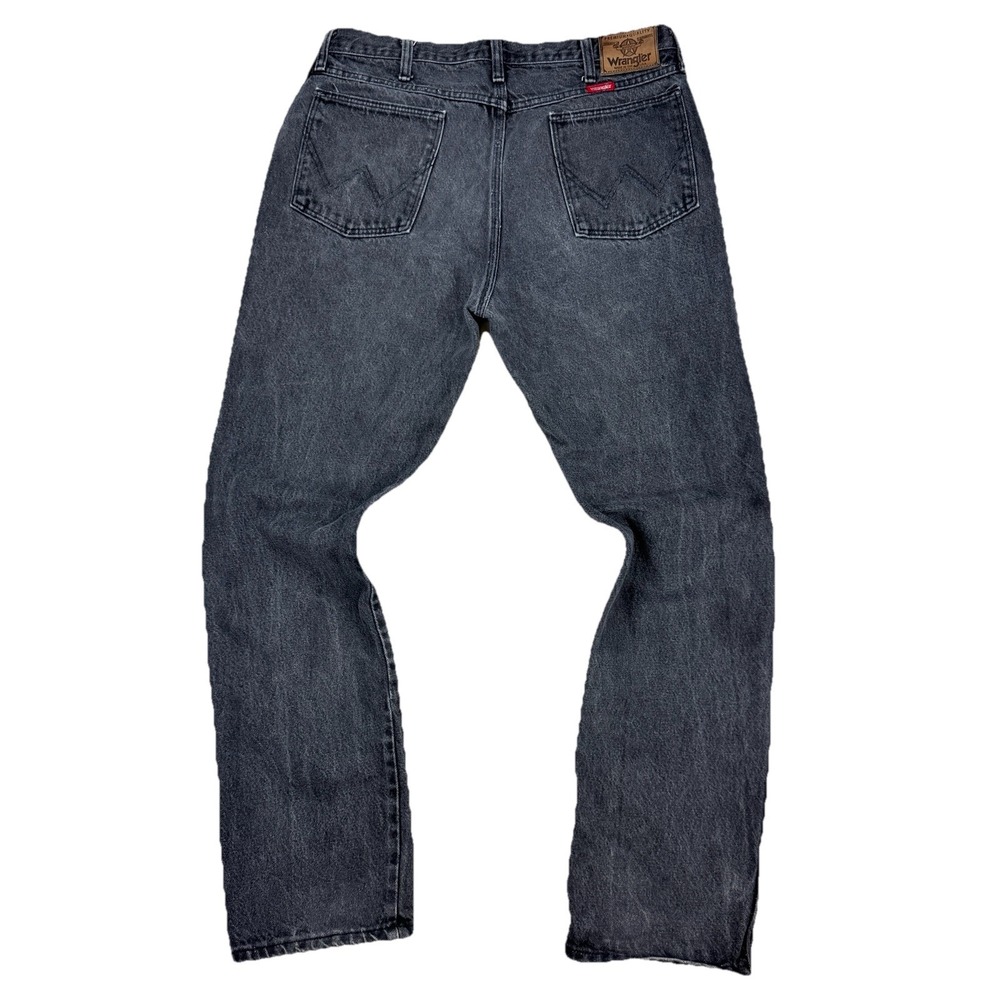 Vtg 80s‎ 90s Wrangler 9992BK Men's USA Black Jeans 36x32 Straight Leg Y2K Grunge